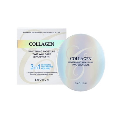 Пудра для лица Enough Collagen 3in1 Whitening Mousture Two Way Cake SPF30